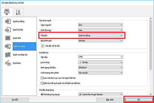 hình: Hộp thoại Cài đặt
